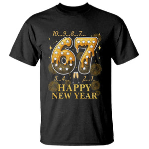 Funny 67 New Years Eve T Shirt Countdown New Year Party 2026 Six Seven Meme TS11 Black Print Your Wear