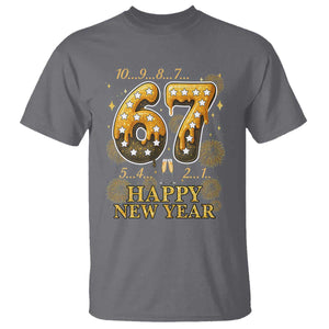Funny 67 New Years Eve T Shirt Countdown New Year Party 2026 Six Seven Meme TS11 Charcoal Print Your Wear