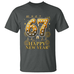 Funny 67 New Years Eve T Shirt Countdown New Year Party 2026 Six Seven Meme TS11 Dark Heather Print Your Wear
