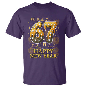 Funny 67 New Years Eve T Shirt Countdown New Year Party 2026 Six Seven Meme TS11 Purple Print Your Wear