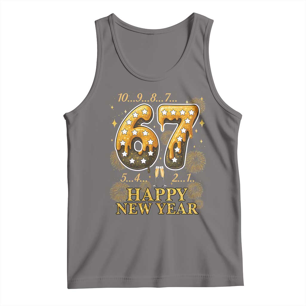 Funny 67 New Years Eve Tank Top Countdown New Year Party 2026 Six Seven Meme TS11 Deep Heather Print Your Wear