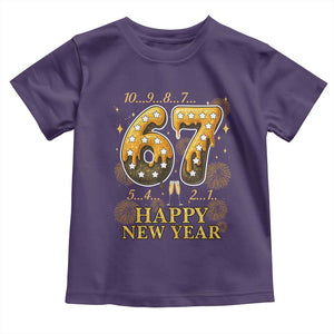 Funny 67 New Years Eve Toddler T Shirt Countdown New Year Party 2026 Six Seven Meme TS11 Purple Print Your Wear