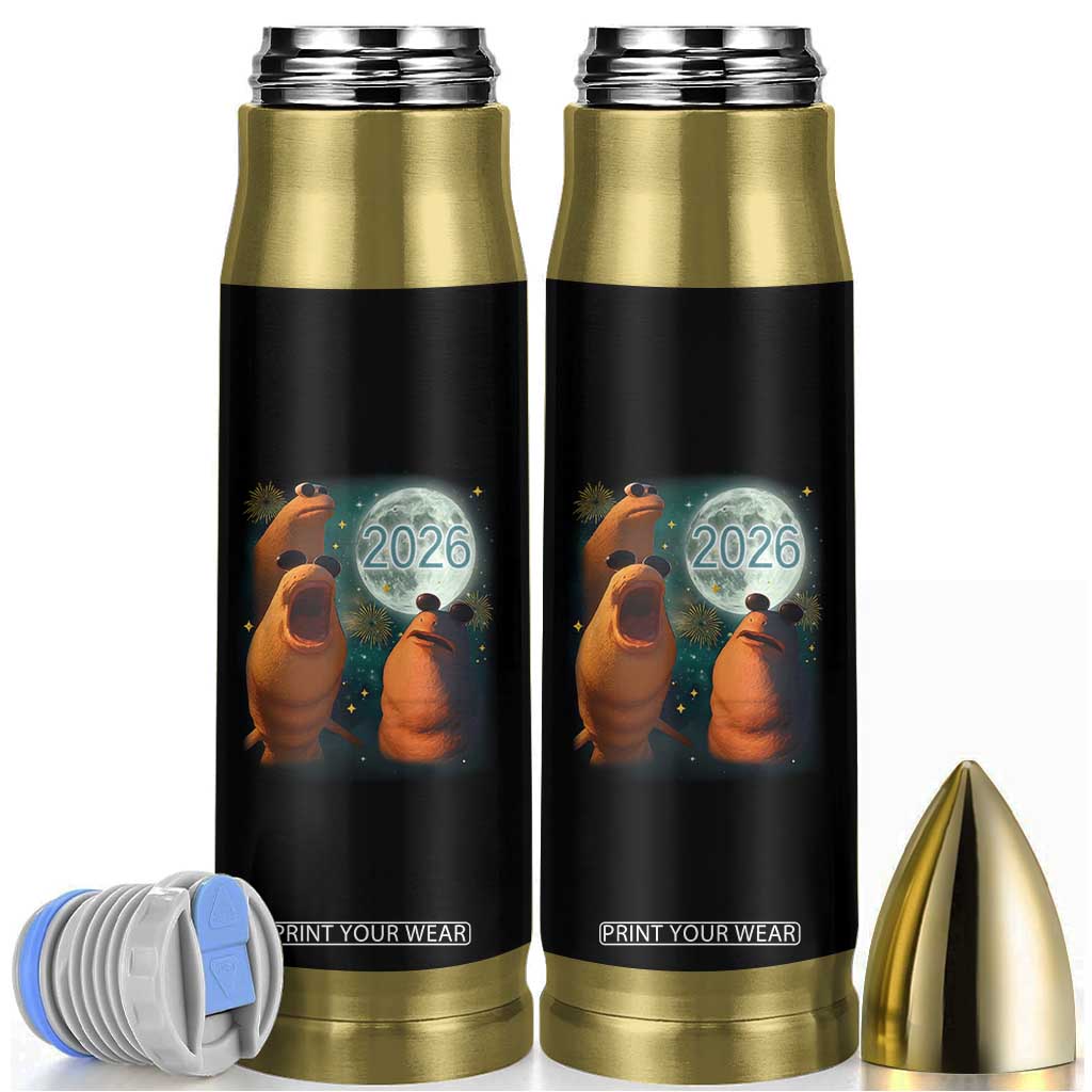 Funny Marcus The Worm New Year Bullet Tumbler Happy New Year 2026 Moon NYE Party TS11 Black Print Your Wear