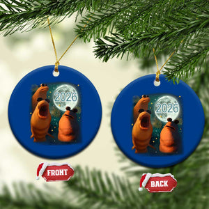 Funny Marcus The Worm New Year Ceramic Ornament Happy New Year 2026 Moon NYE Party TS11 1pc Blue Print Your Wear