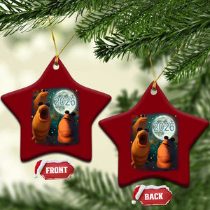 Funny Marcus The Worm New Year Ceramic Ornament Happy New Year 2026 Moon NYE Party TS11 Print Your Wear