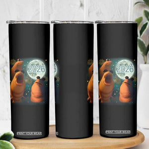 Funny Marcus The Worm New Year Skinny Tumbler Happy New Year 2026 Moon NYE Party TS11 Print Your Wear