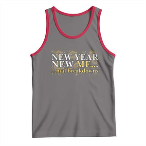New Year New Me Mental Breakdowns Tank Top Funny New Year Party Fireworks TS11 Deep Heather Red Print Your Wear