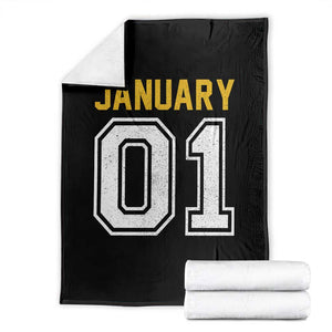 Funny January 01 New Years Eve Party Throw Blanket TS11 Black Print Your Wear