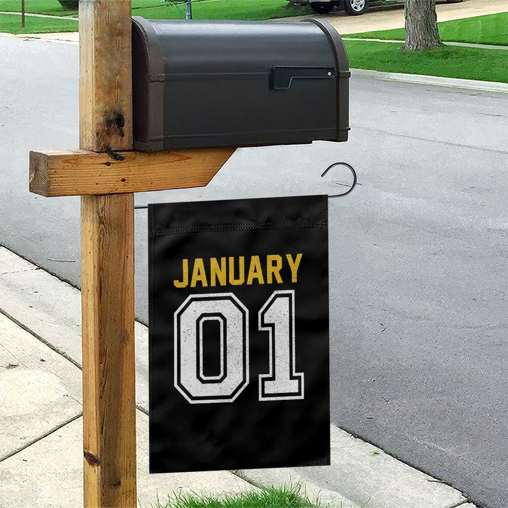 Funny January 01 New Years Eve Party Garden Flag TS11 Print Your Wear