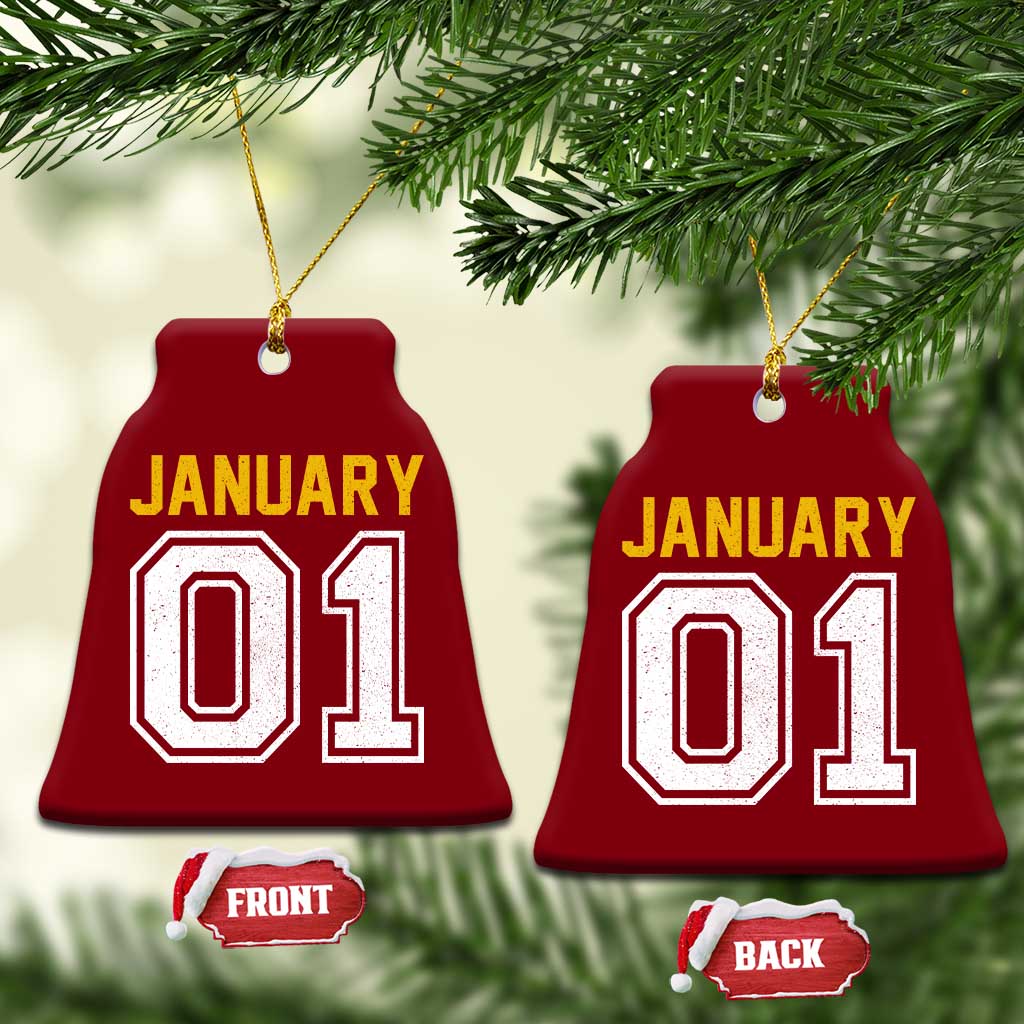 Funny January 01 New Years Eve Party Ceramic Ornament TS11 Print Your Wear