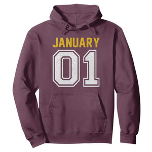 Funny January 01 New Years Eve Party Hoodie TS11 Maroon Print Your Wear