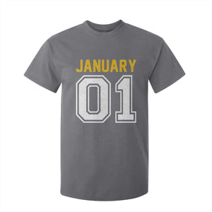 Funny January 01 New Years Eve Party T Shirt For Kid TS11 Charcoal Print Your Wear