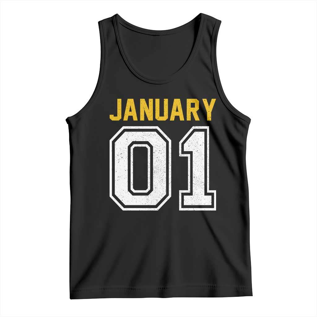 Funny January 01 New Years Eve Party Tank Top TS11 Black Print Your Wear