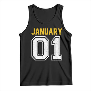 Funny January 01 New Years Eve Party Tank Top TS11 Black Print Your Wear