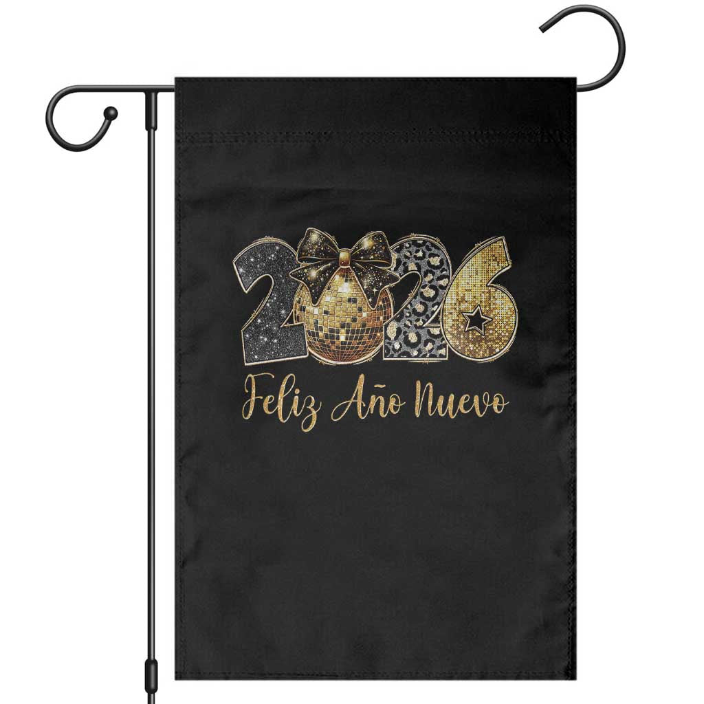 Spanish New Year 2026 Garden Flag Feliz Ano Nuevo NYE Party Disco Ball TS11 Black Print Your Wear