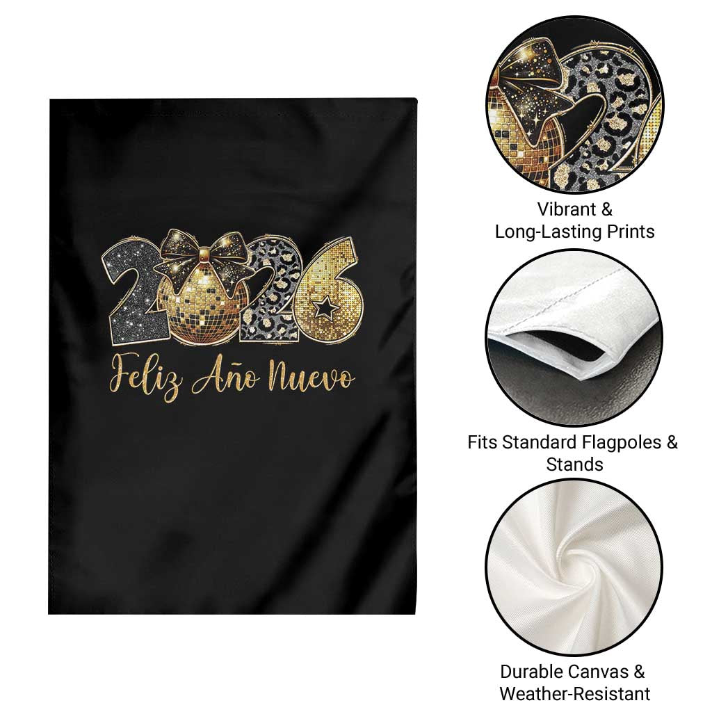Spanish New Year 2026 Garden Flag Feliz Ano Nuevo NYE Party Disco Ball TS11 Print Your Wear