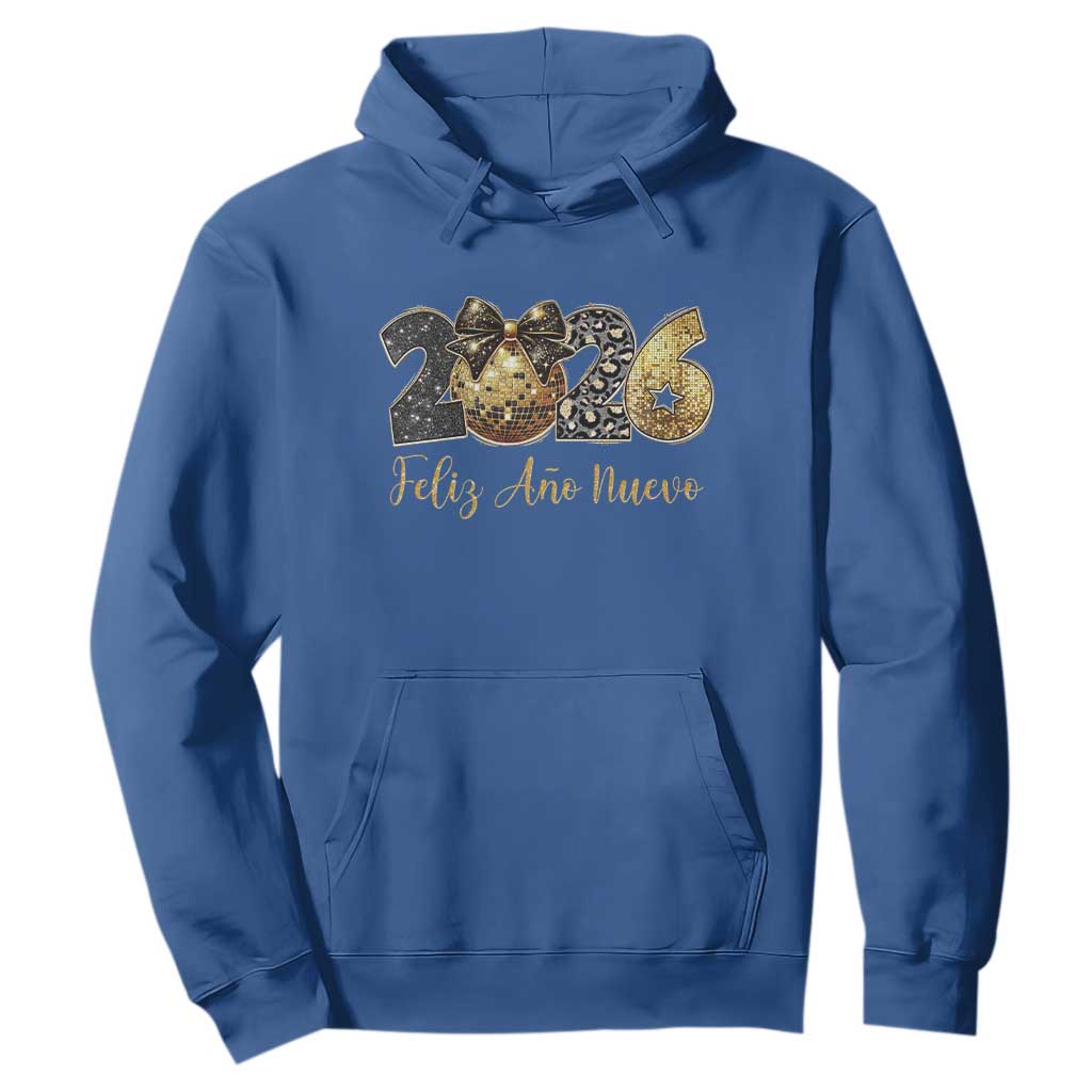 Spanish New Year 2026 Hoodie Feliz Ano Nuevo NYE Party Disco Ball TS11 Royal Blue Print Your Wear
