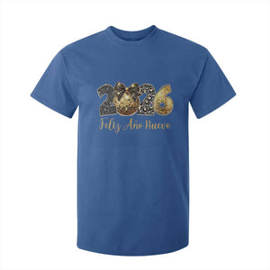 Spanish New Year 2026 T Shirt For Kid Feliz Ano Nuevo NYE Party Disco Ball TS11 Royal Blue Print Your Wear