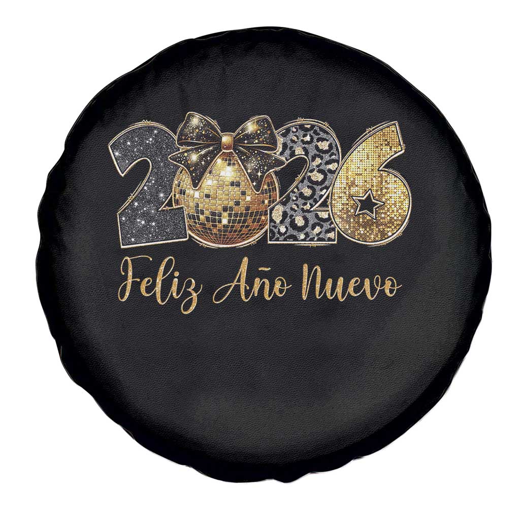 Spanish New Year 2026 Spare Tire Cover Feliz Ano Nuevo NYE Party Disco Ball TS11 Print Your Wear