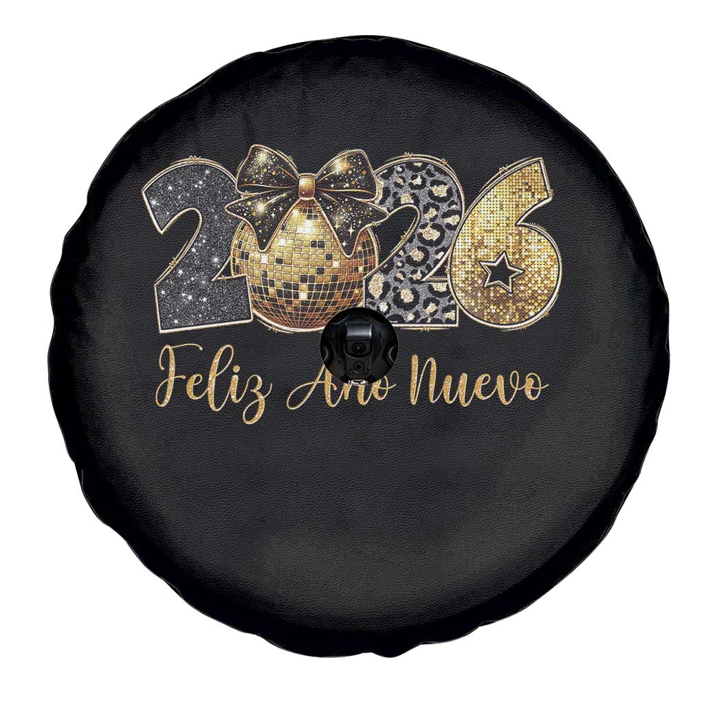 Spanish New Year 2026 Spare Tire Cover Feliz Ano Nuevo NYE Party Disco Ball TS11 Print Your Wear