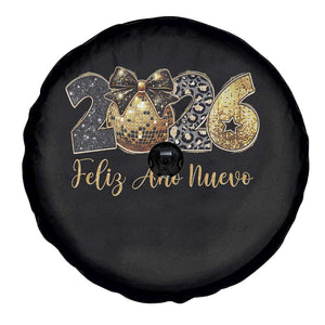 Spanish New Year 2026 Spare Tire Cover Feliz Ano Nuevo NYE Party Disco Ball TS11 Print Your Wear