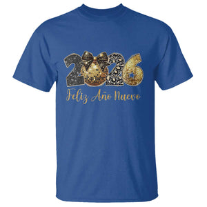 Spanish New Year 2026 T Shirt Feliz Ano Nuevo NYE Party Disco Ball TS11 Royal Blue Print Your Wear