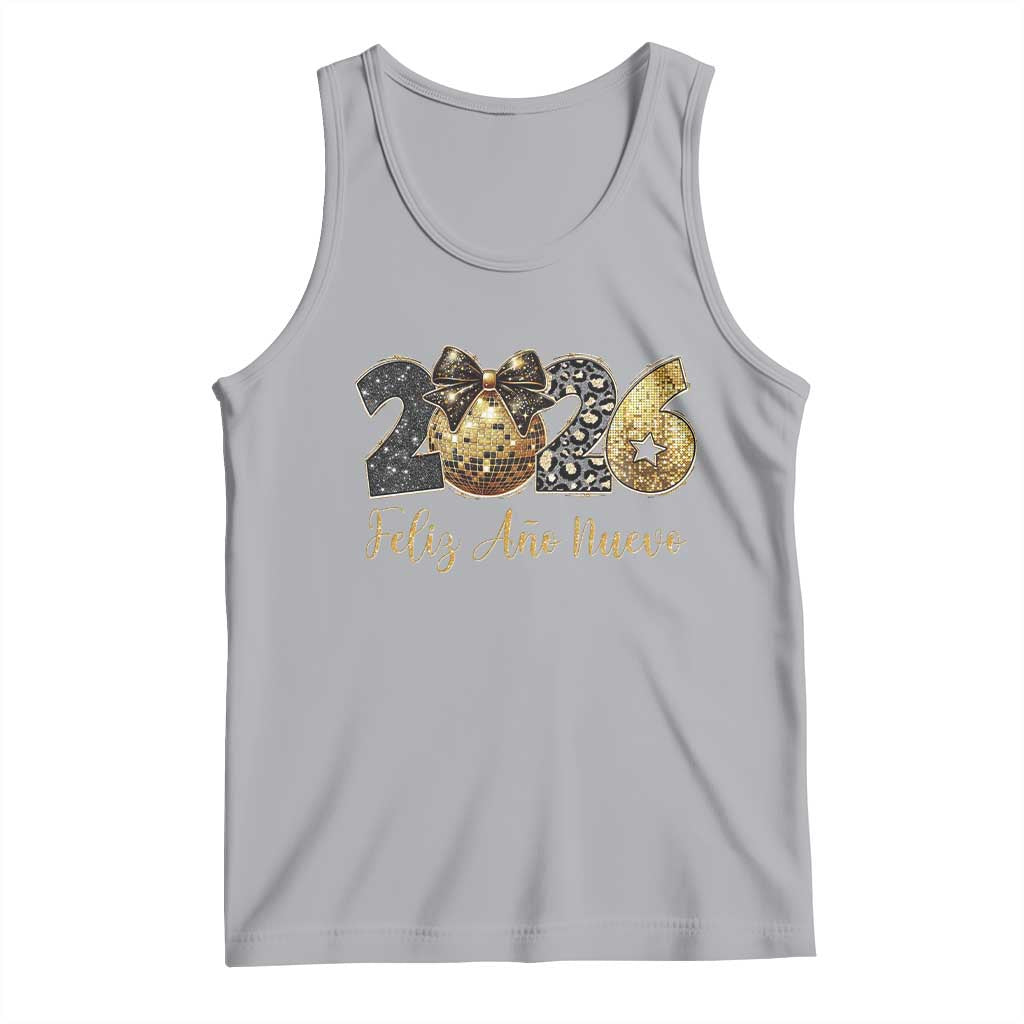 Spanish New Year 2026 Tank Top Feliz Ano Nuevo NYE Party Disco Ball TS11 Athletic Heather Print Your Wear