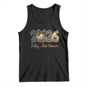 Spanish New Year 2026 Tank Top Feliz Ano Nuevo NYE Party Disco Ball TS11 Black Print Your Wear