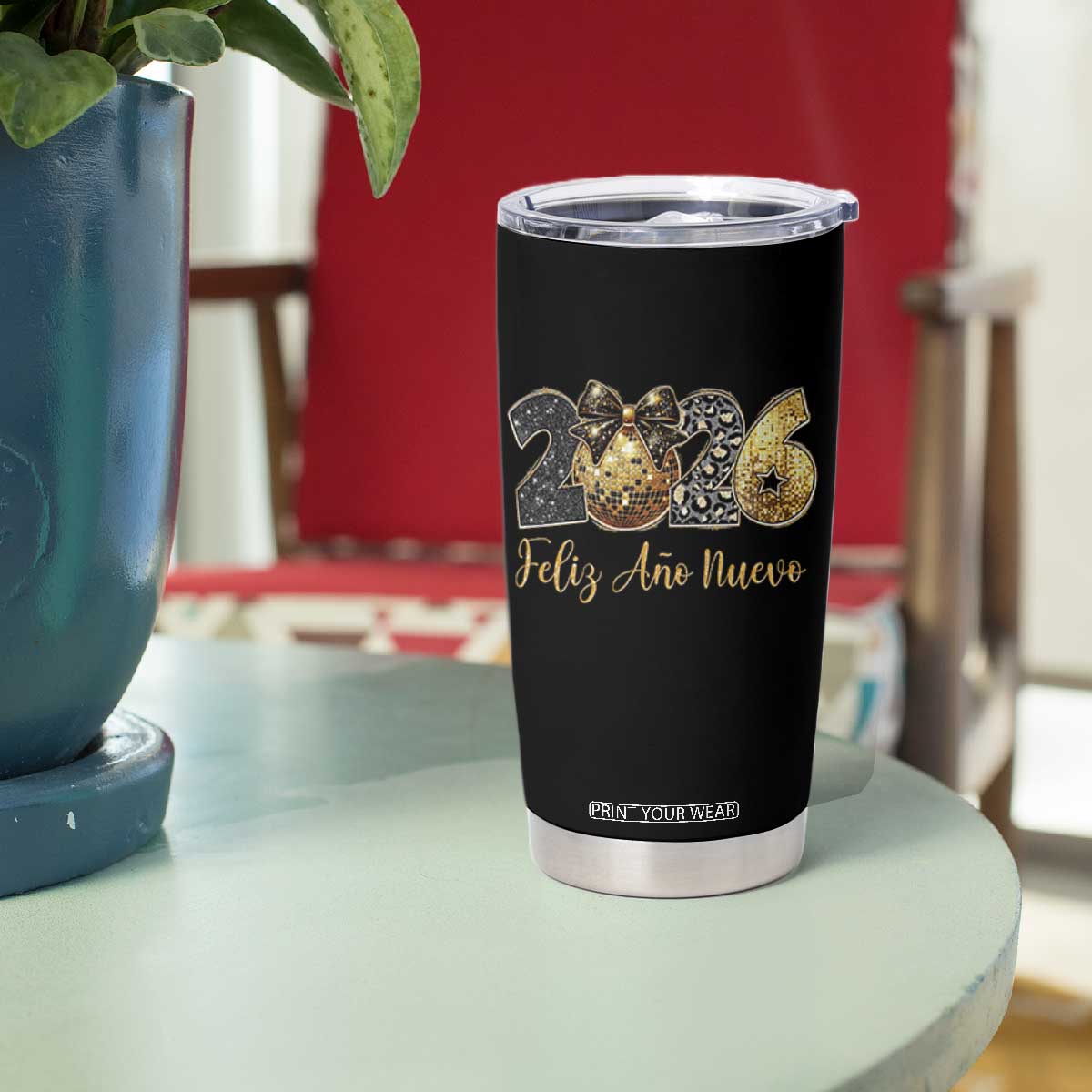 Spanish New Year 2026 Tumbler Cup Feliz Ano Nuevo NYE Party Disco Ball TS11 Print Your Wear