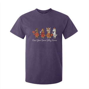 Funny Chinese New Year 2026 T Shirt For Kid New Year Same Silly Horse TS11 Purple Print Your Wear