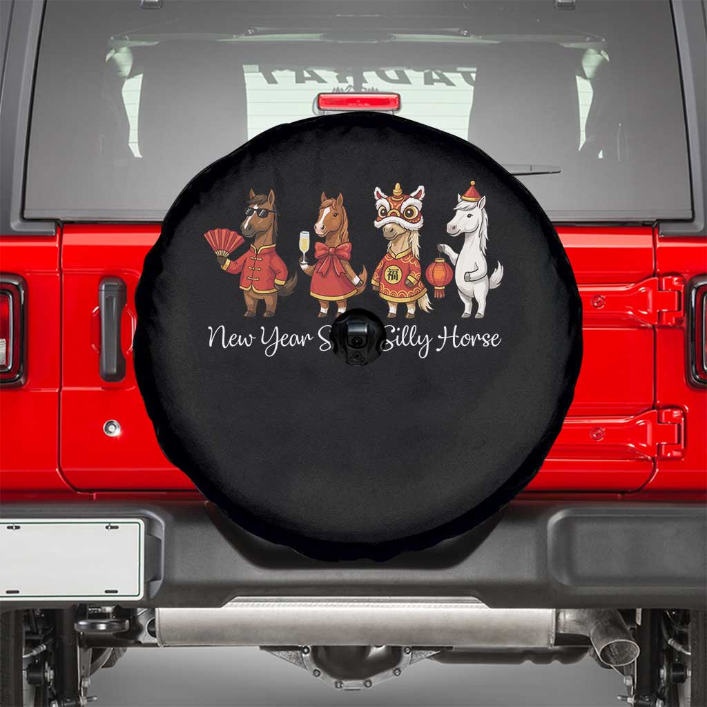 Funny Chinese New Year 2026 Spare Tire Cover New Year Same Silly Horse TS11 Black Print Your Wear