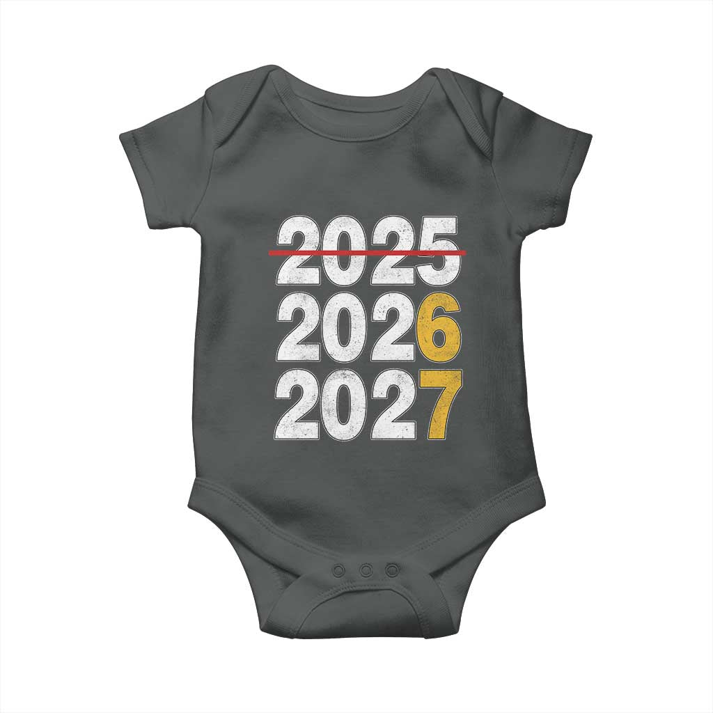 Funny 67 New Year Baby Onesie Happy New Year 2026 2027 Six Seven Meme TS11 Dark Heather Print Your Wear