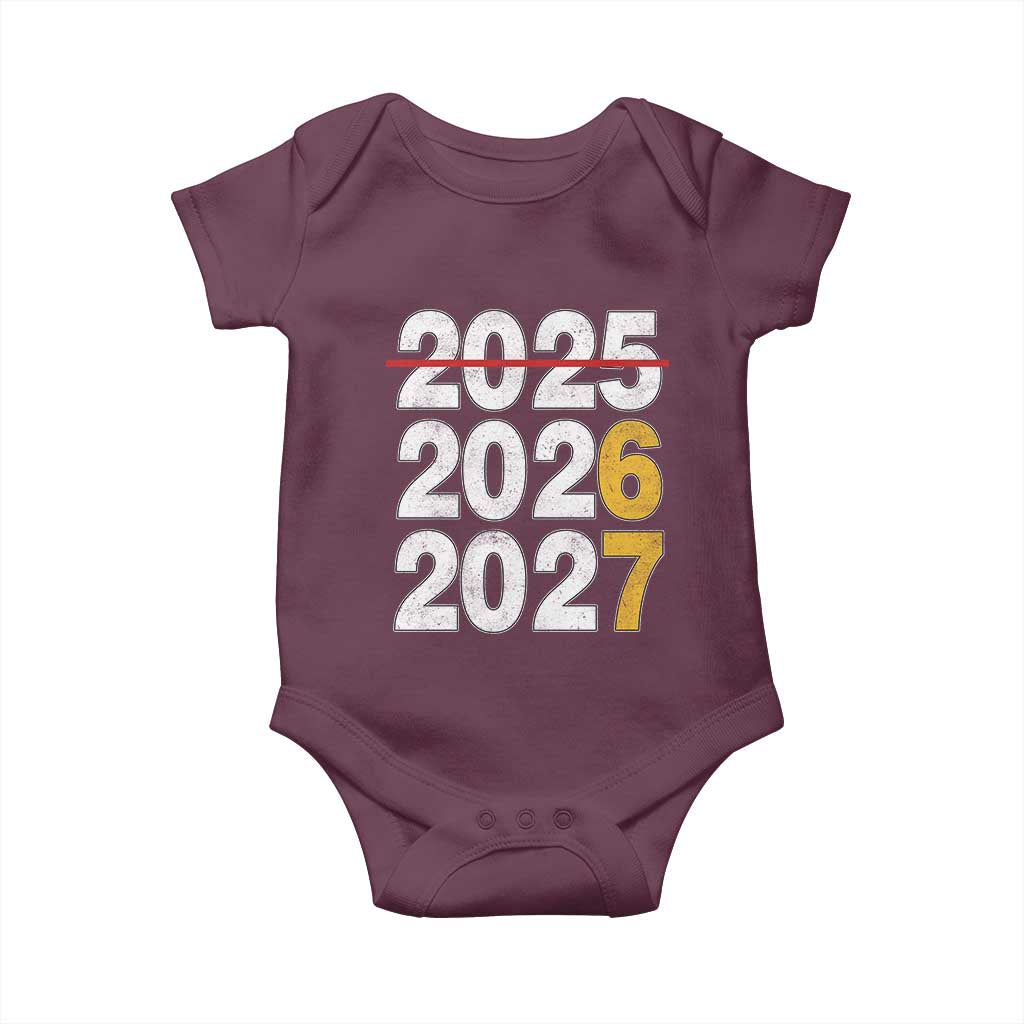 Funny 67 New Year Baby Onesie Happy New Year 2026 2027 Six Seven Meme TS11 Maroon Print Your Wear
