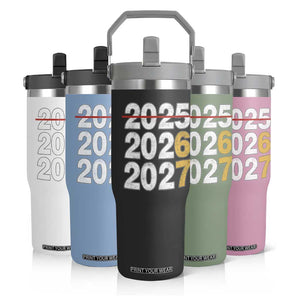 Funny 67 New Year Flip Straw Tumbler Happy New Year 2026 2027 Six Seven Meme TS11 Print Your Wear