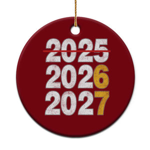 Funny 67 New Year Ceramic Ornament Happy New Year 2026 2027 Six Seven Meme TS11 1pc Red Print Your Wear