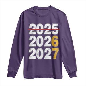 Funny 67 New Year Long Sleeve Shirt Happy New Year 2026 2027 Six Seven Meme TS11 Purple Print Your Wear