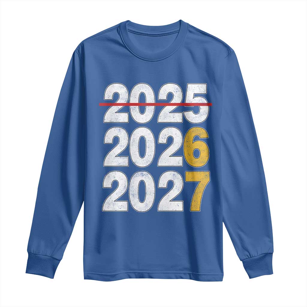 Funny 67 New Year Long Sleeve Shirt Happy New Year 2026 2027 Six Seven Meme TS11 Royal Blue Print Your Wear