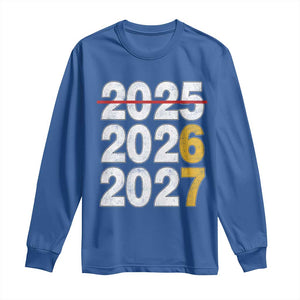 Funny 67 New Year Long Sleeve Shirt Happy New Year 2026 2027 Six Seven Meme TS11 Royal Blue Print Your Wear