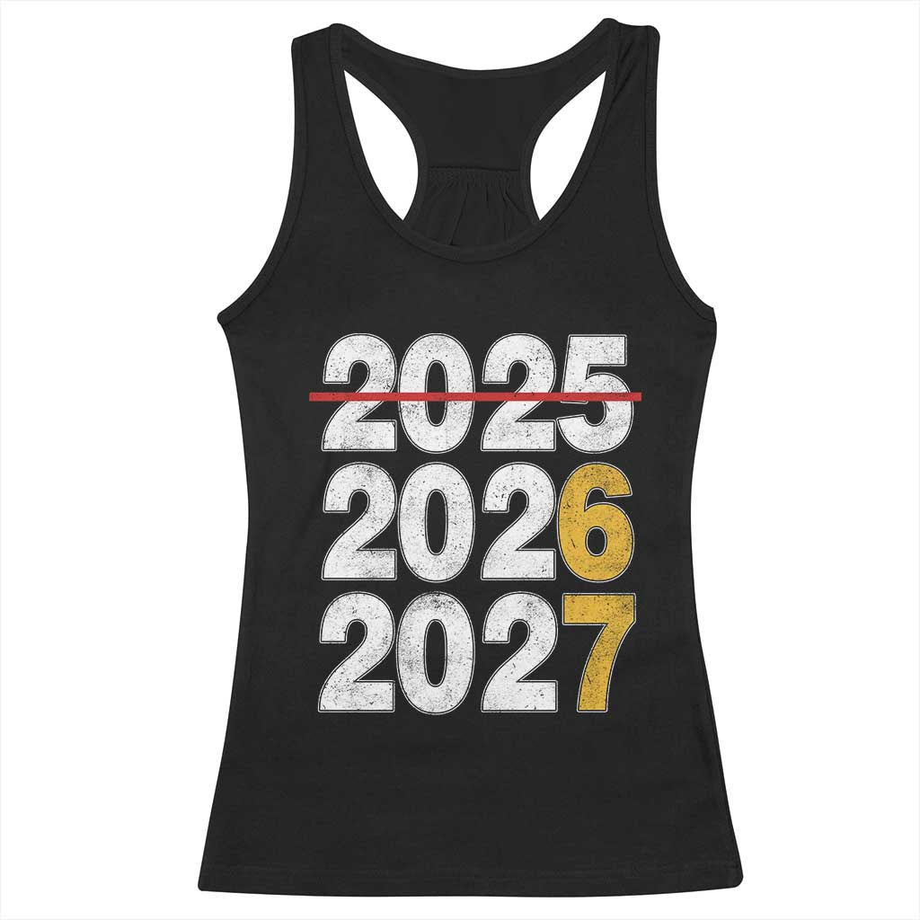 Funny 67 New Year Racerback Tank Top Happy New Year 2026 2027 Six Seven Meme TS11 Black Print Your Wear