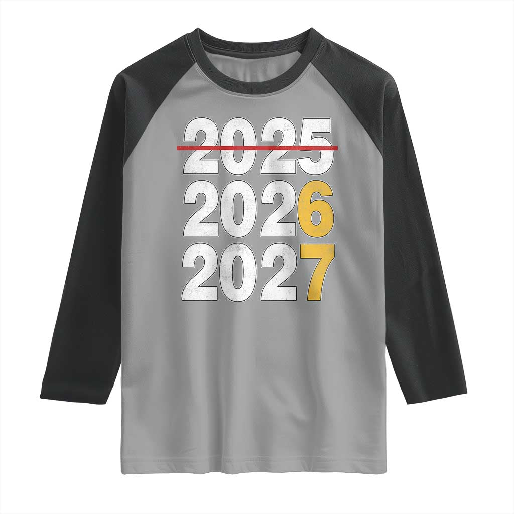 Funny 67 New Year Raglan Shirt Happy New Year 2026 2027 Six Seven Meme TS11 Sport Gray Black Print Your Wear