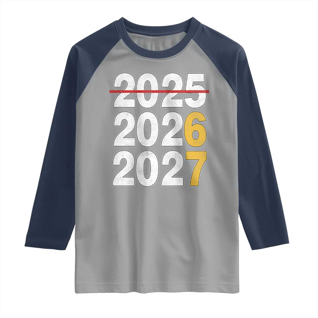 Funny 67 New Year Raglan Shirt Happy New Year 2026 2027 Six Seven Meme TS11 Sport Gray Navy Print Your Wear