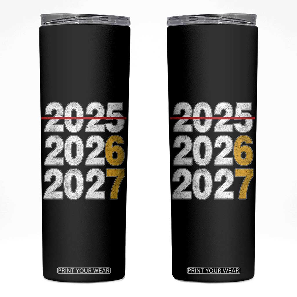 Funny 67 New Year Skinny Tumbler Happy New Year 2026 2027 Six Seven Meme TS11 Black Print Your Wear