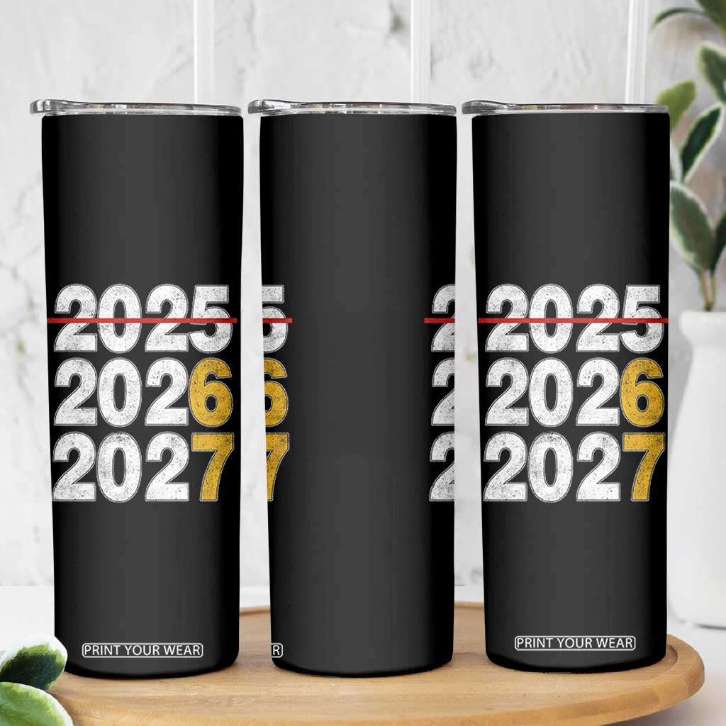 Funny 67 New Year Skinny Tumbler Happy New Year 2026 2027 Six Seven Meme TS11 Print Your Wear
