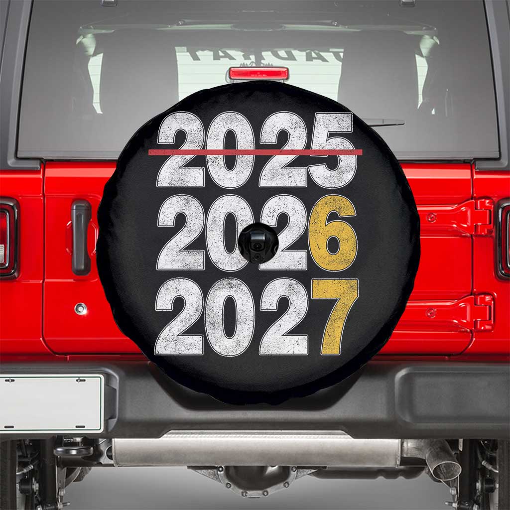 Funny 67 New Year Spare Tire Cover Happy New Year 2026 2027 Six Seven Meme TS11 Black Print Your Wear