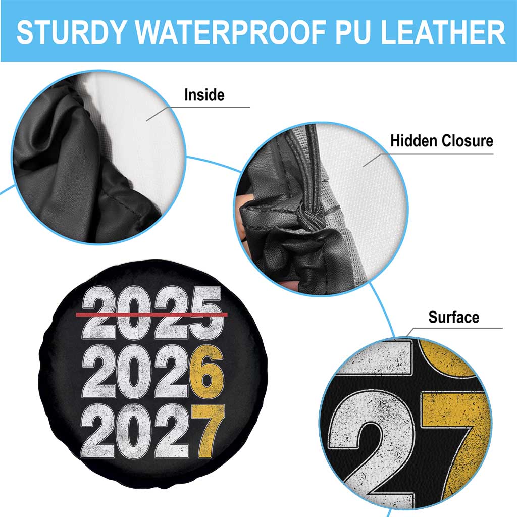 Funny 67 New Year Spare Tire Cover Happy New Year 2026 2027 Six Seven Meme TS11 Print Your Wear