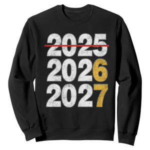Funny 67 New Year Sweatshirt Happy New Year 2026 2027 Six Seven Meme TS11 Black Print Your Wear