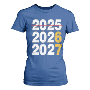 Funny 67 New Year T Shirt For Women Happy New Year 2026 2027 Six Seven Meme TS11 Royal Blue Print Your Wear