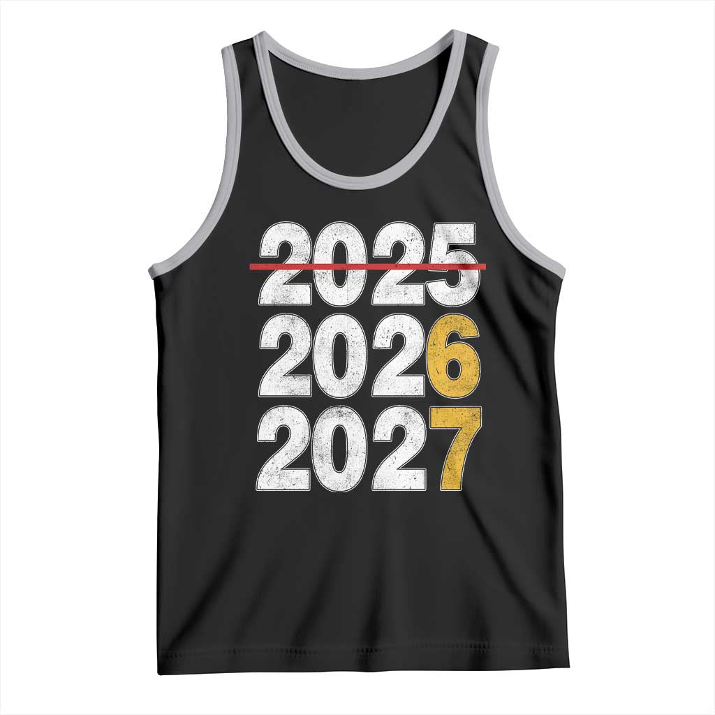 Funny 67 New Year Tank Top Happy New Year 2026 2027 Six Seven Meme TS11 Black Athletic Heather Print Your Wear