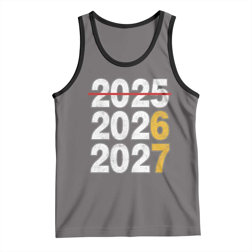 Funny 67 New Year Tank Top Happy New Year 2026 2027 Six Seven Meme TS11 Deep Heather Black Print Your Wear