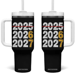 Funny 67 New Year Tumbler With Handle Happy New Year 2026 2027 Six Seven Meme TS11 One Size: 40 oz Black Print Your Wear